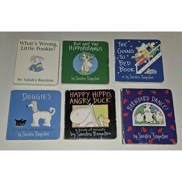 Other - 6 Sandra Boynton Board Books Lot Going To Bed Hippopotamus What's Wrong READ